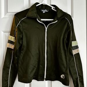 Vintage 90s green jacket with stripes.